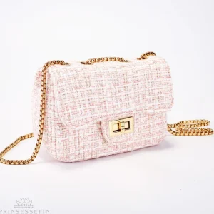 Alexandra Plaid Handbag Pink/Gold - Medium