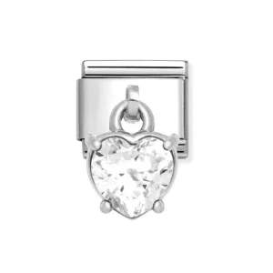 Zirkon Drop Heart White