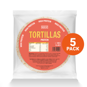 Monster Høyprotein Tortillas 5-Pack (30 lefser)