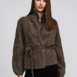 Fiola Chunky Cardigan Brown
