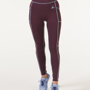 LEVITY Contrast Pocket Tights Red Fudge