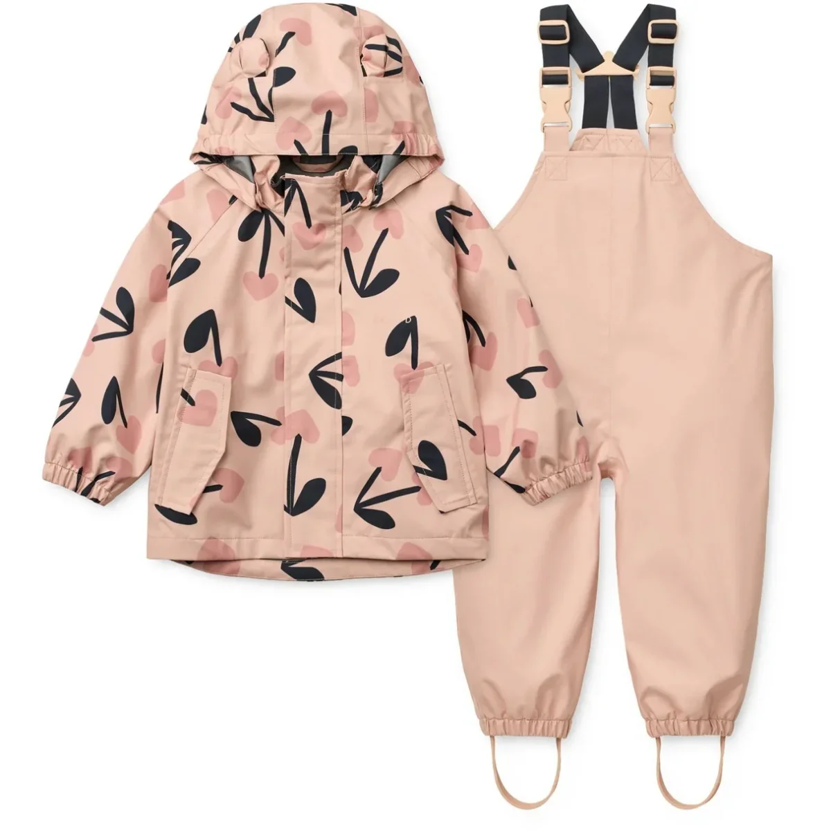 Manu Rainwear Set Mega Cherry Heart/Rosey Mix