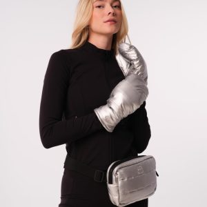 Puffer Bag + Gloves Silver