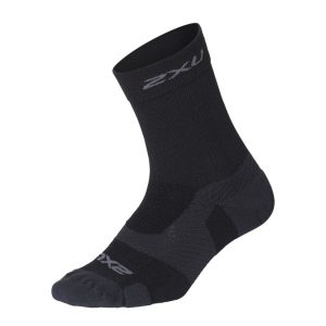 2XU Vectr Light Cushion Crew Socks Black/Titanium
