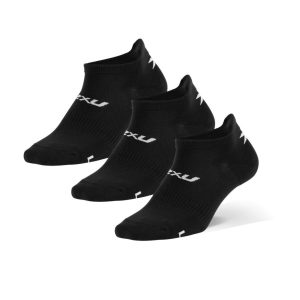 2XU Ankle Socks 3 Pack Black/White