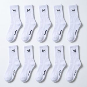 10-PACK mywhy Crew Socks White Unisex
