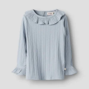 Tansy Ls Slim Top Zen Blue