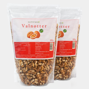SunnRask Valnøtter (Kjerner) 2x500g