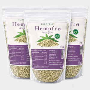 SunnRask Økologisk Hempfrø 3x1kg